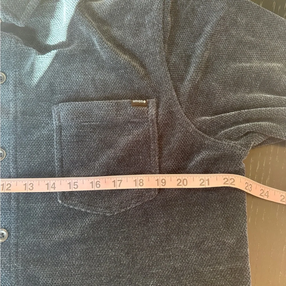 Union SEA/WA Navy Textured Knit Button Up Shacket Shirt Jacket Size XXL
